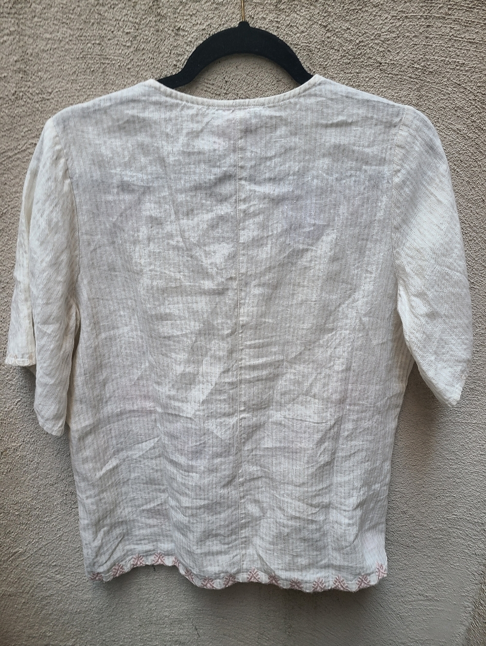 Johnny Was Ruffle Sleeve Field Blouse Calista Small Linen Top NWT - Picture 3 of 5